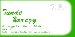 tunde marczy business card